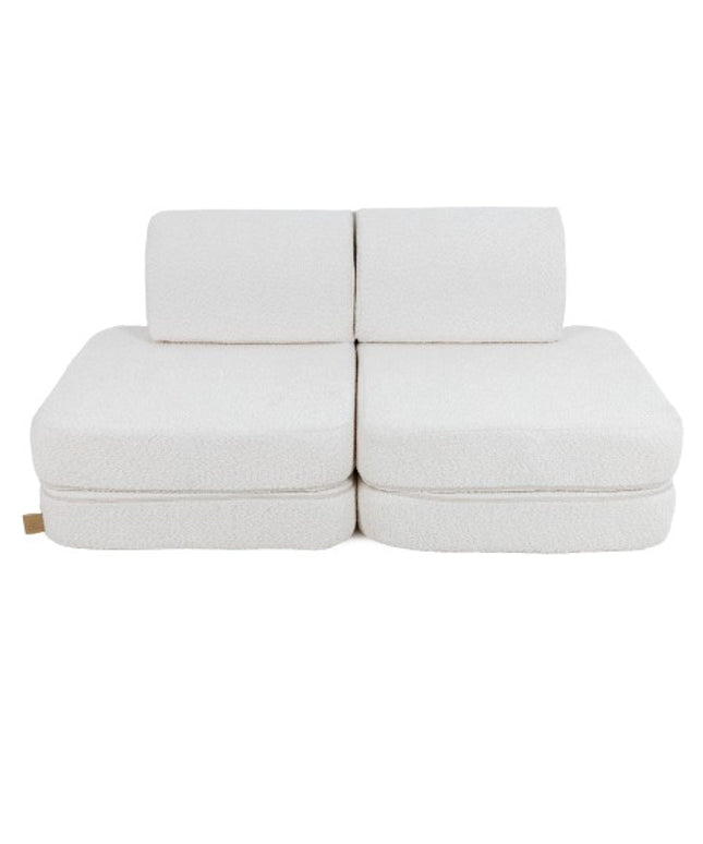 Kleine modulaire sofa voor kinderen - Boucle wit-mercibeaucoupp.eu