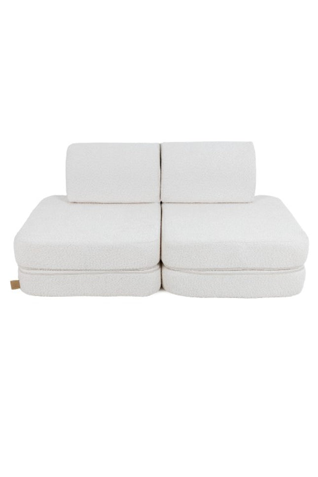 Kleine modulaire sofa voor kinderen - Boucle wit-mercibeaucoupp.eu
