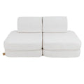 Small Modular Sofa for Kids - White Boucle