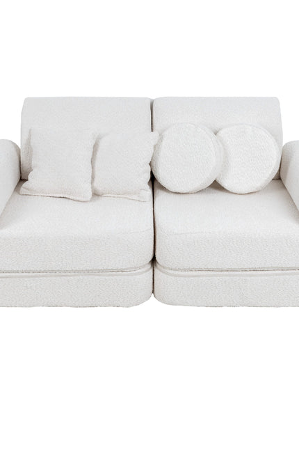 Modulaire kinderbank medium - Boucle Wit-mercibeaucoupp.eu