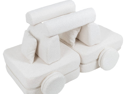 Medium Modular Sofa for Kids - Boucle White