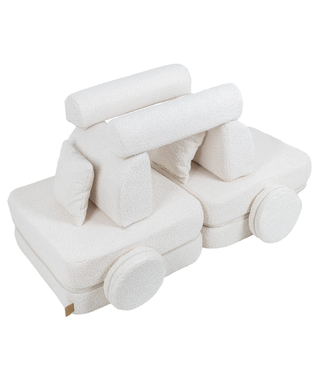 Medium Modular Sofa for Kids - Boucle White