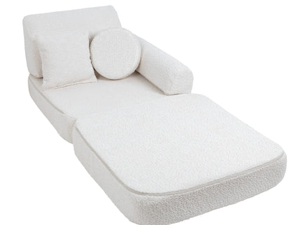 Medium Modular Sofa for Kids - Boucle White