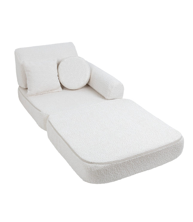 Medium Modular Sofa for Kids - Boucle White