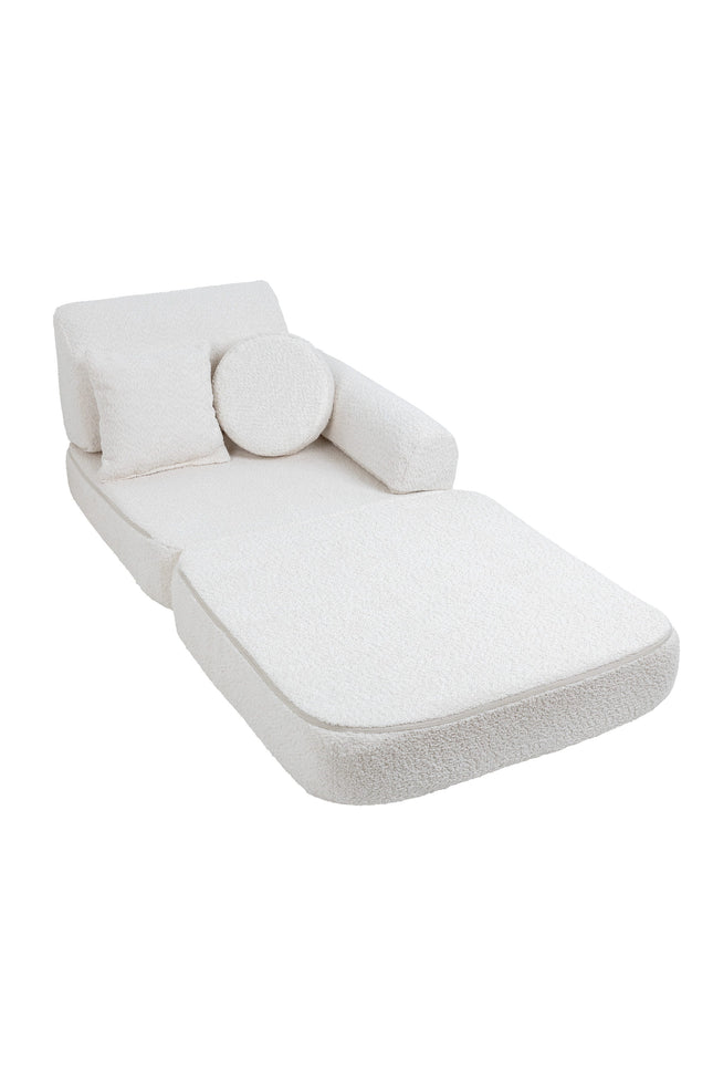 Modulaire kinderbank medium - Boucle Wit-mercibeaucoupp.eu