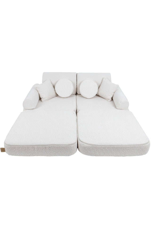 Modulaire kinderbank medium - Boucle Wit-mercibeaucoupp.eu