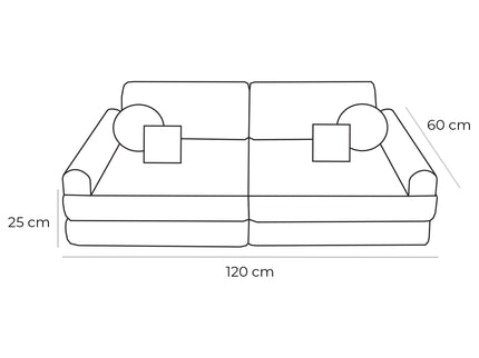 Medium Modular Sofa for Kids - Slimcord Ecru