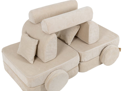 Medium Modular Sofa for Kids - Slimcord Ecru