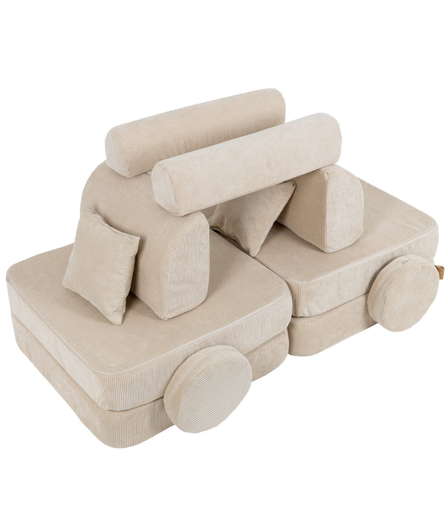 Medium Modular Sofa for Kids - Slimcord Ecru