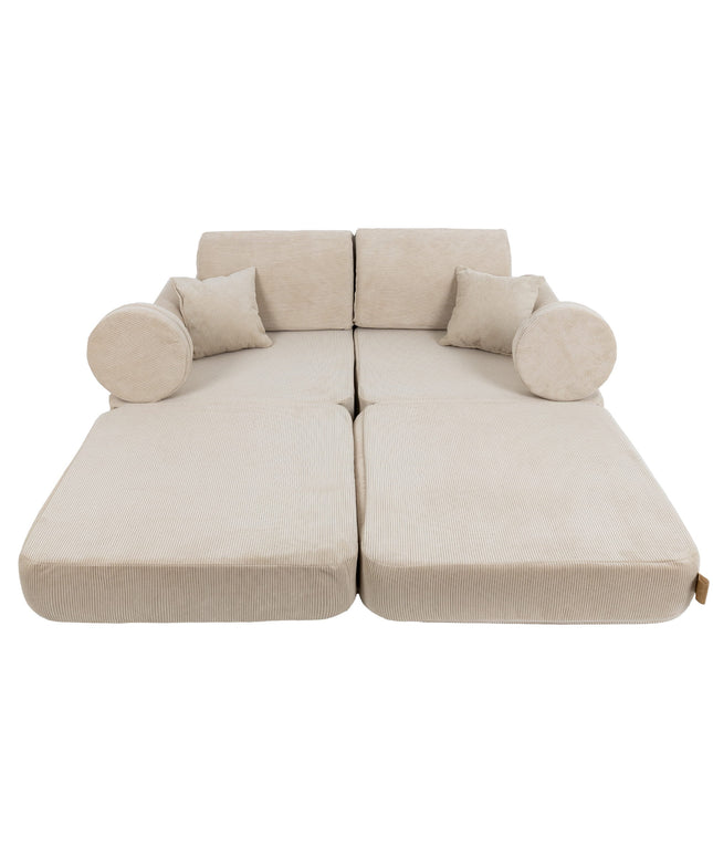 Modulaire kinderbank medium - Slimcord Ecru-mercibeaucoupp.eu