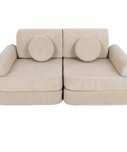 Modulaire kinderbank medium - Slimcord Ecru-mercibeaucoupp.eu