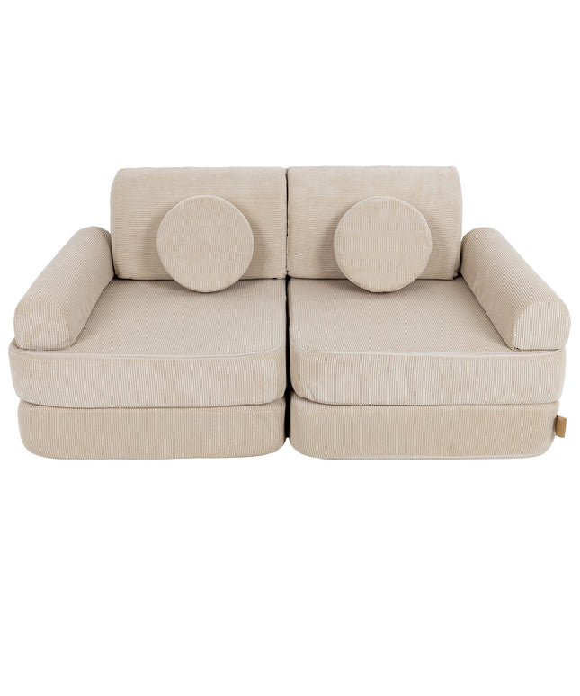 Modulaire kinderbank medium - Slimcord Ecru-mercibeaucoupp.eu