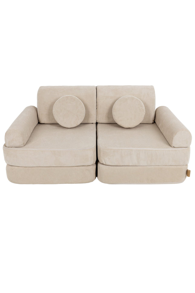 Modulaire kinderbank medium - Slimcord Ecru-mercibeaucoupp.eu