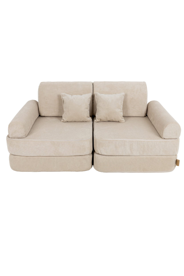 Modulaire kinderbank medium - Slimcord Ecru-mercibeaucoupp.eu