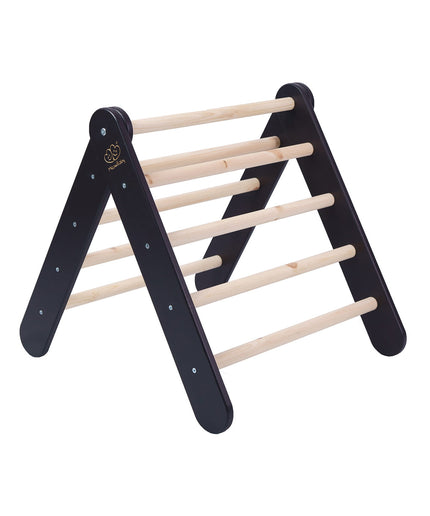 Zwart Ladderhuisje met een blauw-grijze hoes-mercibeaucoupp.eu