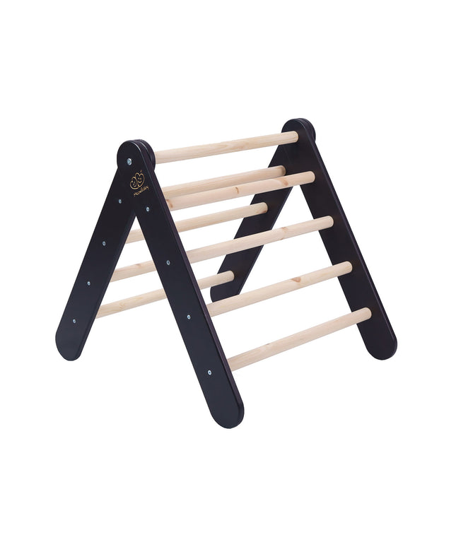 Zwart Ladderhuisje met een blauw-grijze hoes-mercibeaucoupp.eu