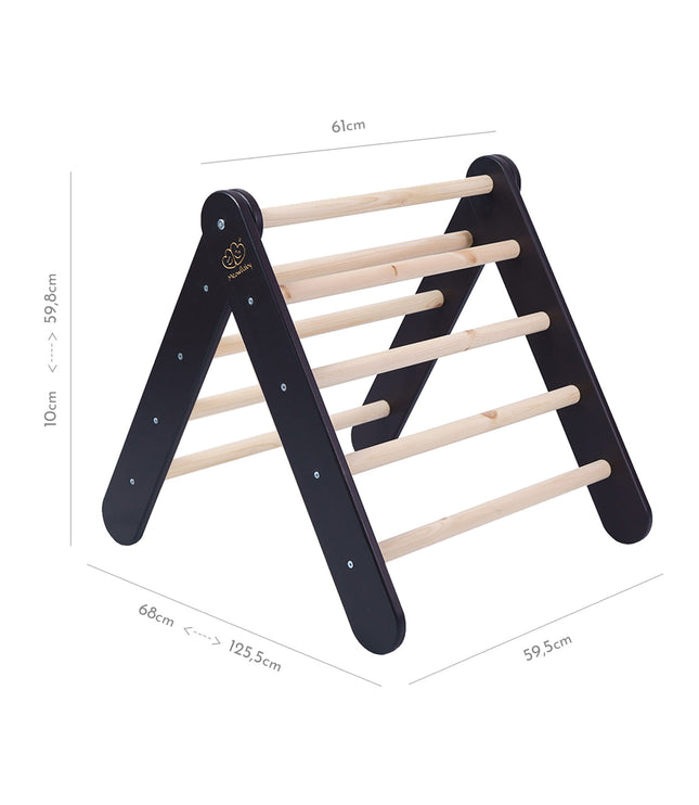 Wooden Pikler climbing Ladder - Black