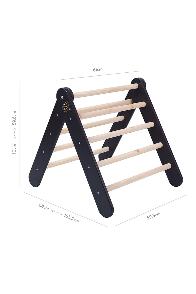 Ladder met glijbaan-klimwand - Zwart-mercibeaucoupp.eu