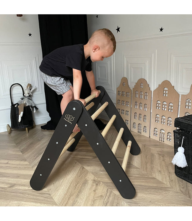 Wooden Pikler climbing Ladder - Black
