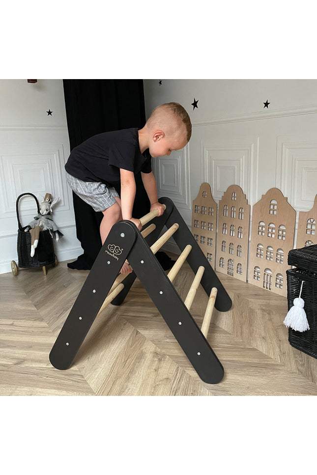 Ladder met glijbaan-klimwand - Zwart-mercibeaucoupp.eu