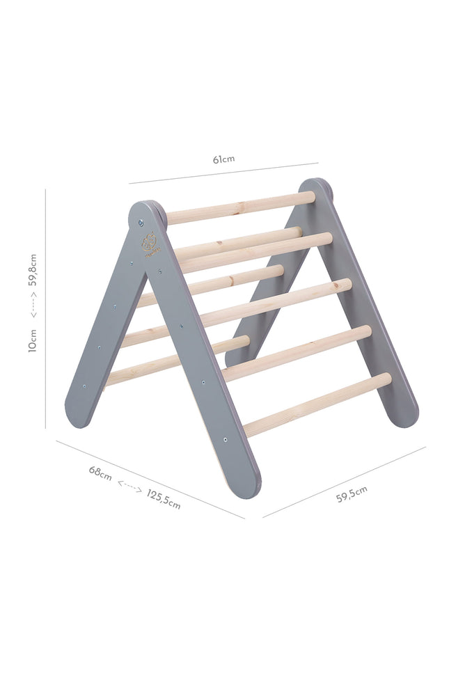 Ladder met glijbaan-klimwand - Grijs-mercibeaucoupp.eu