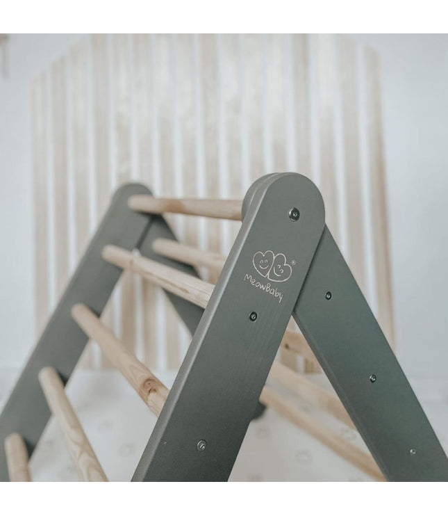 Wooden Pikler Climbing Ladder - Gray