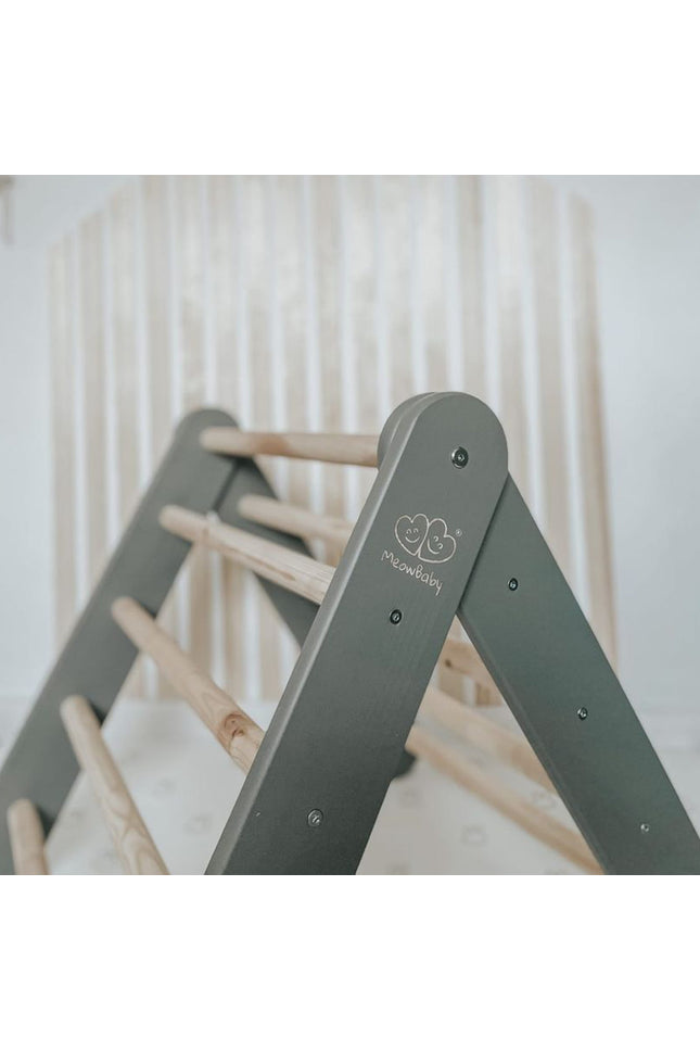 Ladder met glijbaan-klimwand - Grijs-mercibeaucoupp.eu