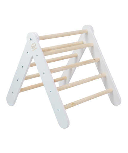 Wit ladderhuisje met een blauw-grijze hoes-mercibeaucoupp.eu