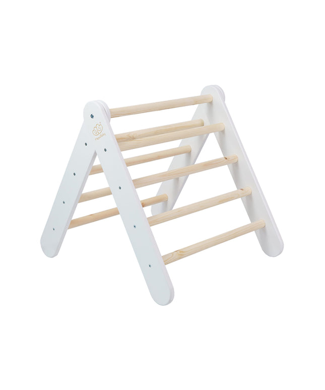 Wit ladderhuisje met een blauw-grijze hoes-mercibeaucoupp.eu