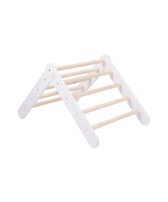 Wit ladderhuisje met een blauw-grijze hoes-mercibeaucoupp.eu