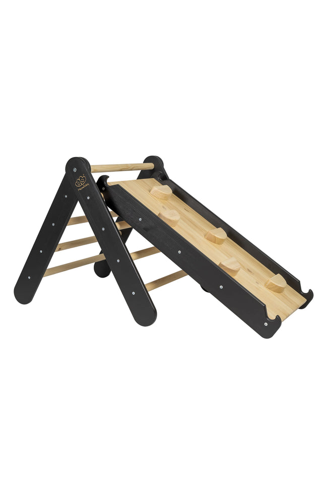 Ladder met glijbaan-klimwand - Zwart-mercibeaucoupp.eu
