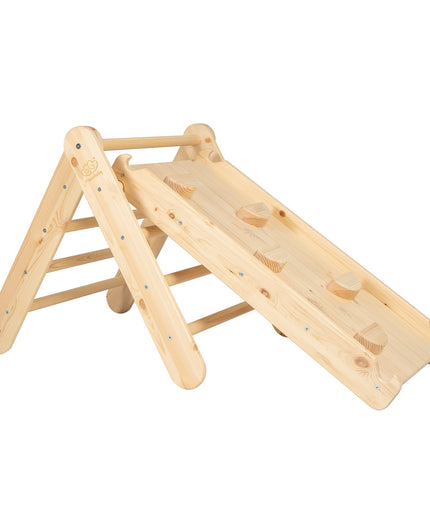 Ladder met klimwand - natuurlijk hout-mercibeaucoupp.eu