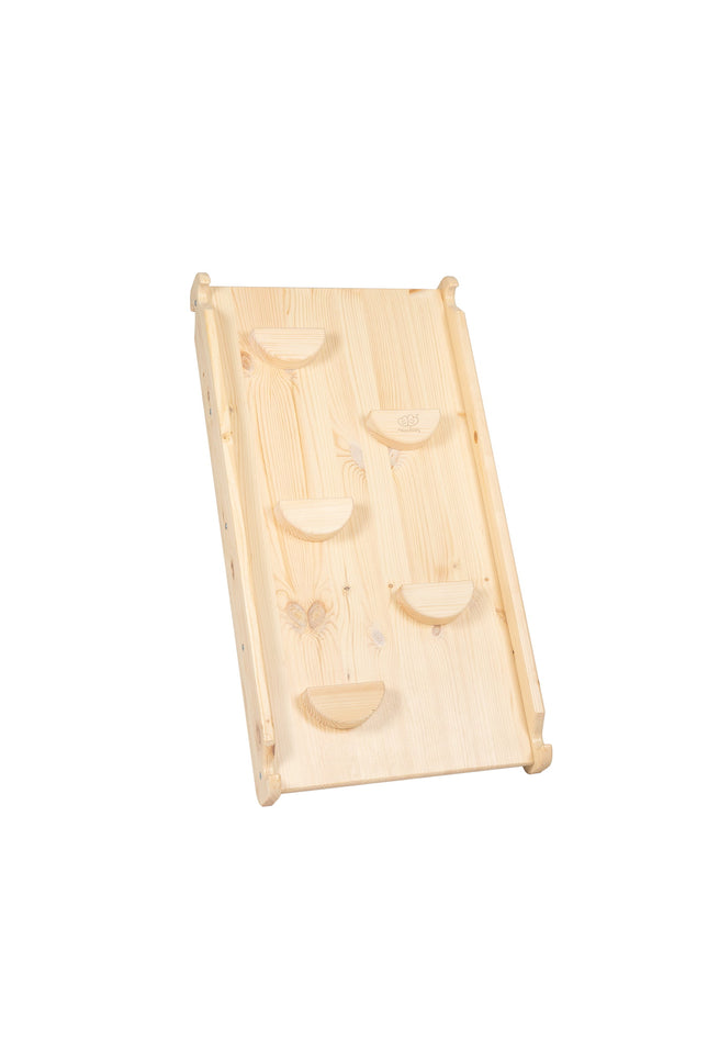 Ladder met klimwand - natuurlijk hout-mercibeaucoupp.eu