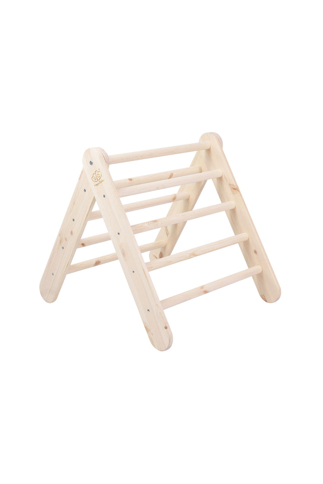 Ladder met klimwand - natuurlijk hout-mercibeaucoupp.eu