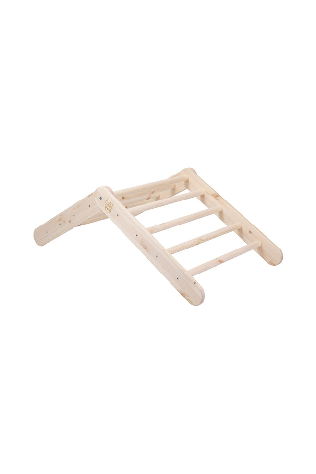 Ladder met klimwand - natuurlijk hout-mercibeaucoupp.eu