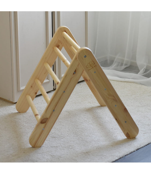 Wooden Pikler Climbing Ladder - Natural Wood