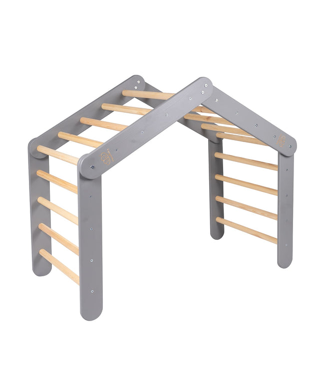 Groot grijs ladderhuis met een blauw-grijze hoes-mercibeaucoupp.eu