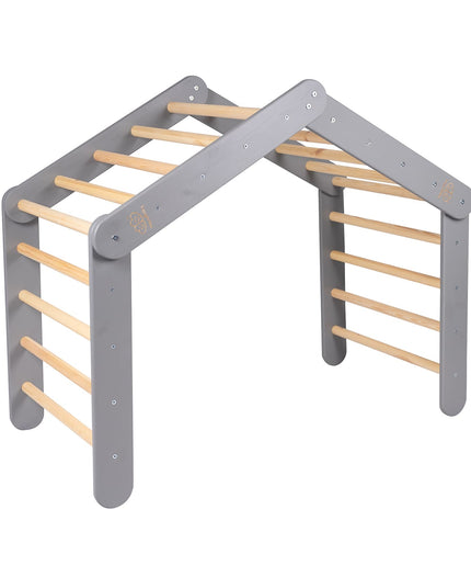 Groot grijs ladderhuis met roze dekking-mercibeaucoupp.eu