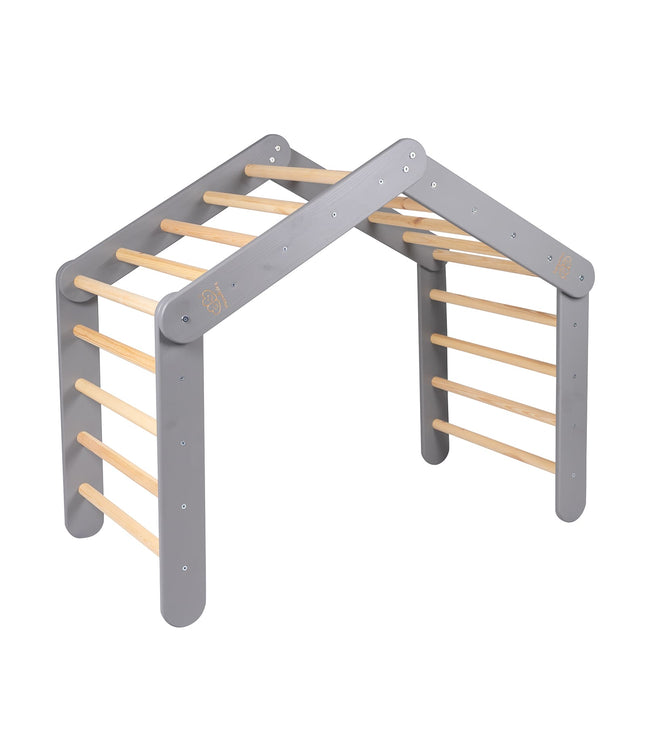 Large Grey Ladder House With a Pink Cover
