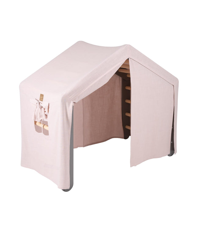 Large Grey Ladder House With a Pink Cover