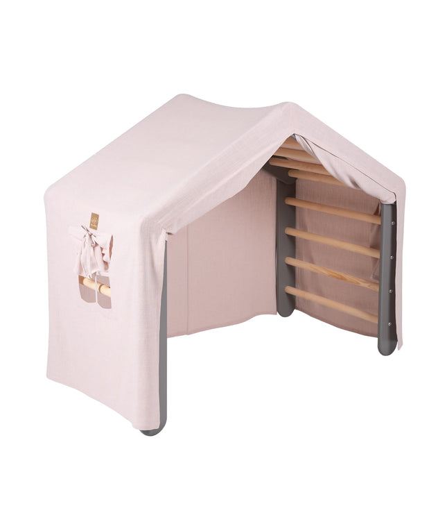 Large Grey Ladder House With a Pink Cover