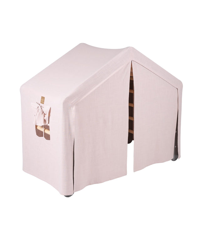 Large Grey Ladder House With a Pink Cover