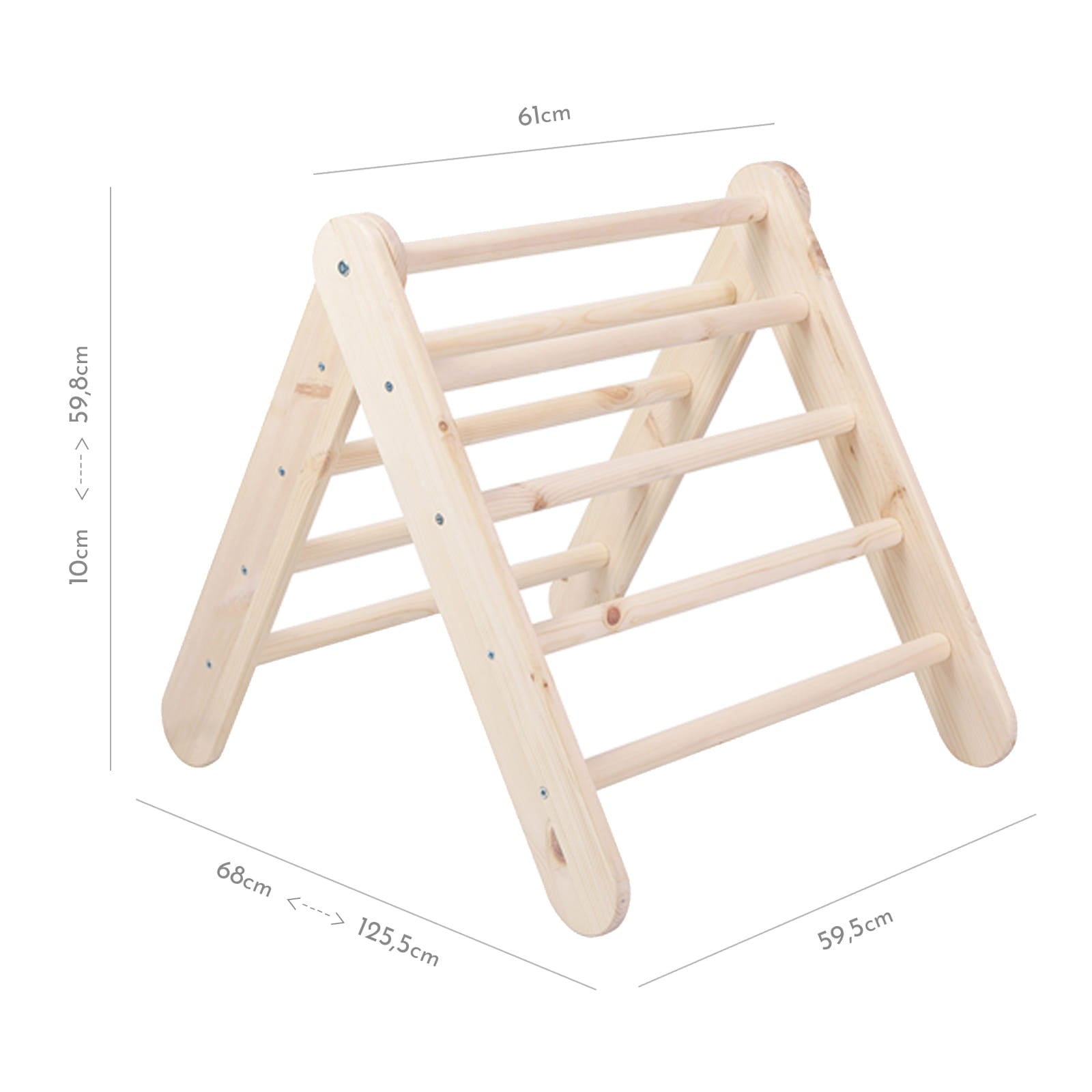 Grote houten pikler-ladder - natuurlijk hout-mercibeaucoupp.eu