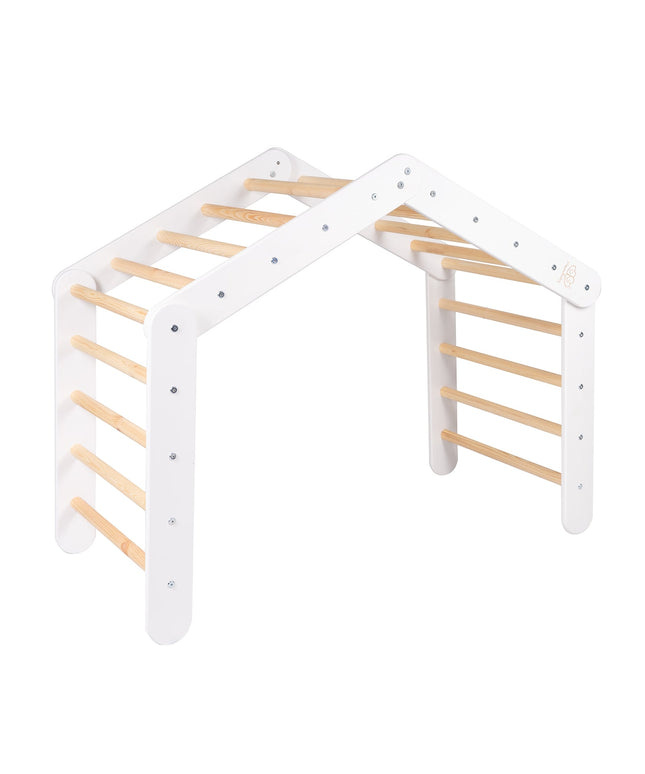 Groot wit ladderhuis met roze deksel-mercibeaucoupp.eu