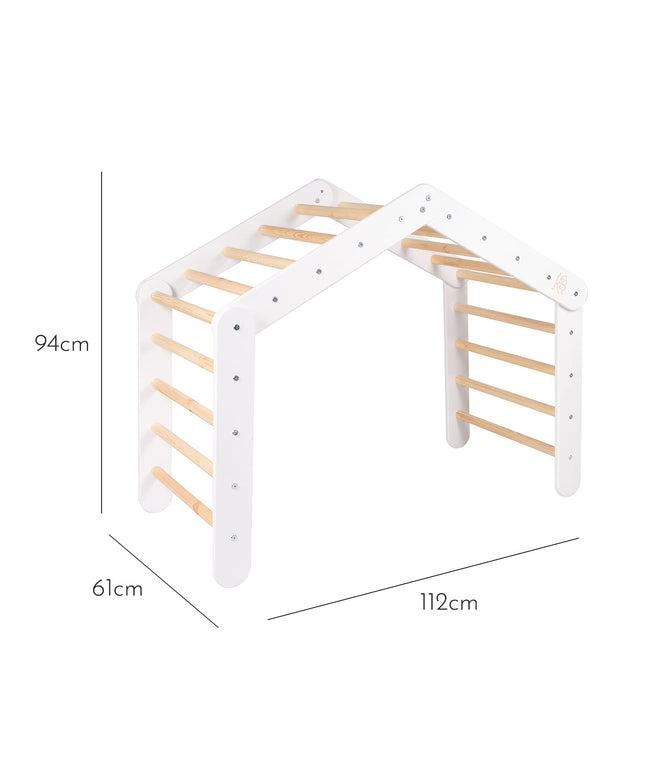 Groot wit ladderhuis met roze deksel-mercibeaucoupp.eu