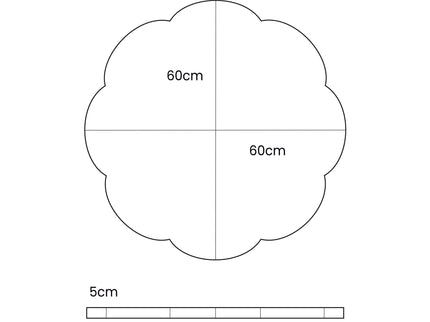 Play Mat for Kids - Cloud Shaped Bearly Cream