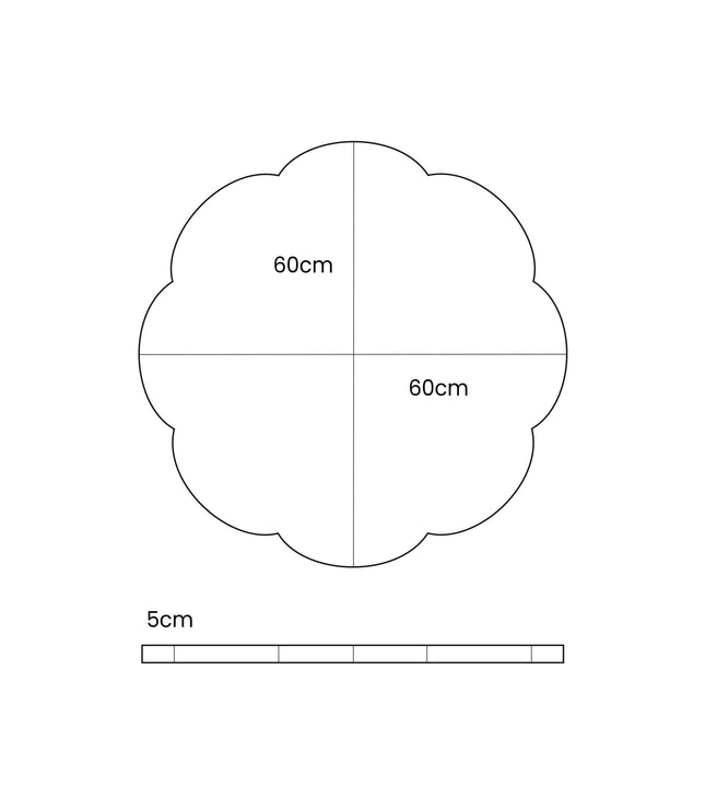 Play Mat for Kids - Cloud Shaped Powder Pink