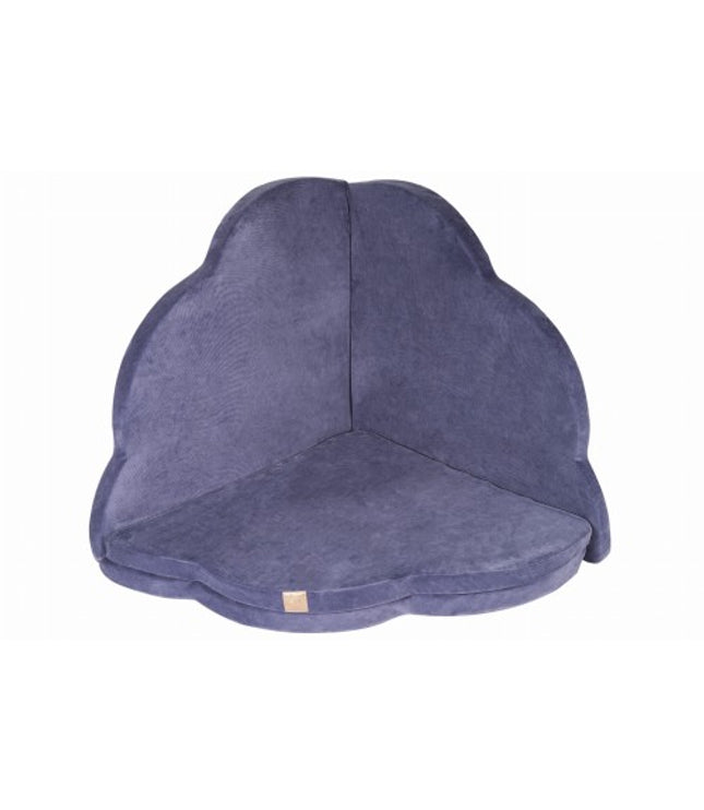 Play Mat for Kids - Cloud Shaped Blue-Grey Velvet