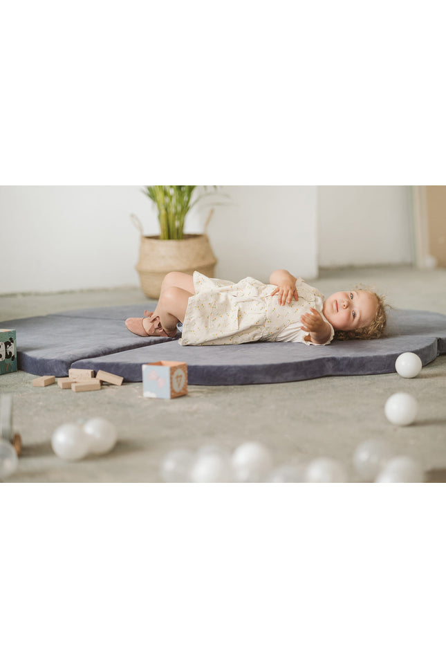 Speelkleed voor kinderen - Wolkvormig blauw-grijs fluweel-mercibeaucoupp.eu