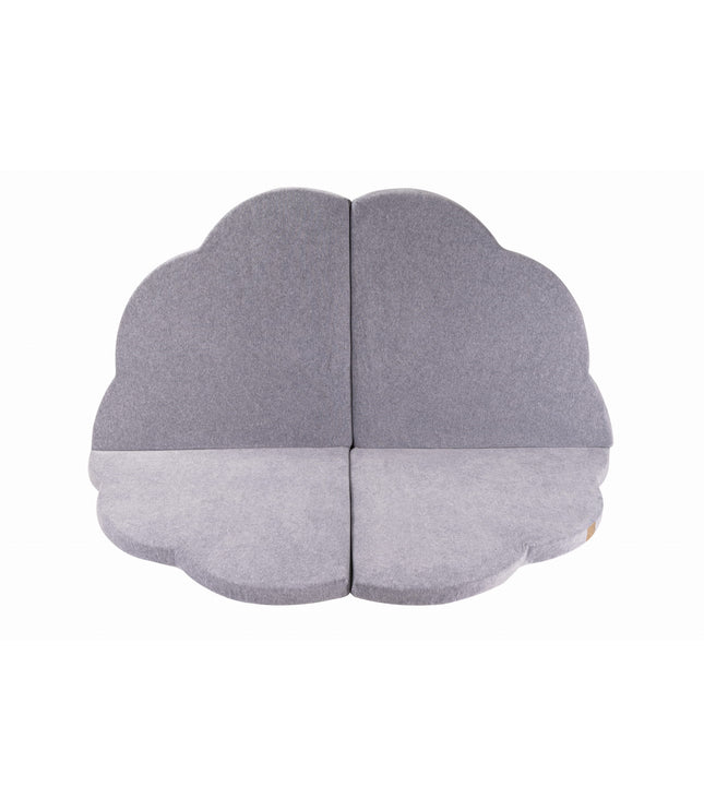Play Mat for Kids - Cloud Shaped Light Grey Velvet